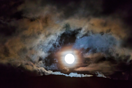 Corona around Rising Moon in The Enchantments