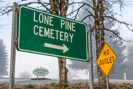 Lone Pine Cemetery Has No Outlet