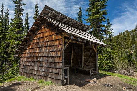 Rustic Boulder Shelter in Olympic National Forest