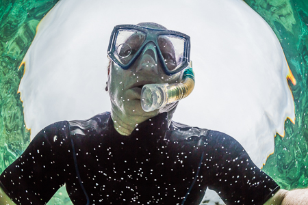 Photographer Lee Rentz Snorkeling off Big Island of Hawaii