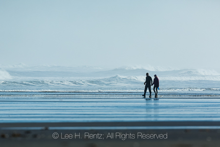 Couple on Shi Shi Beach in Olympic National Park