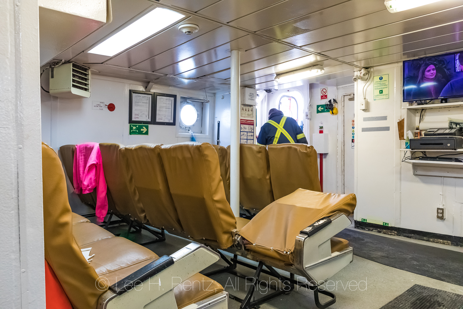 Passenger Cabin on Ferry Marine Voyager In Burgeo, Newfoundland